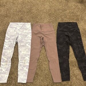 3 Pack Noori Mauve, Black Camo and Grey Camo Leggings